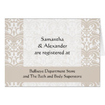 Registry Cards, Small Insert Available