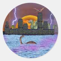 Regression Round Stickers