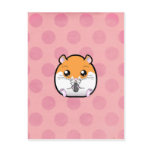 Regular Syrian Orange White Hamster postcards