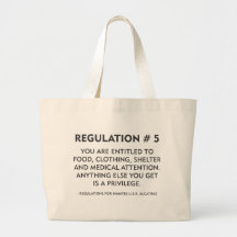 Regulation # 5 canvas bag