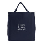 Rehearsal bag embroidered bags