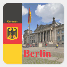 Reichstag building. Berlin, Germany Square Stickers