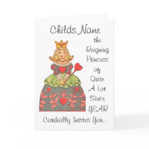 Reigning Princess of Quite A Lot Birthday Invite