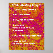 REIKI HEALING PRAYER SCRIPT PRINT