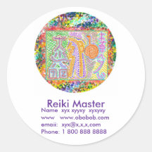 Reiki Master Sales Promotion Round Sticker