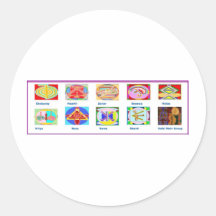 Reiki Master Tools - Symbols n Giveaways Round Sticker