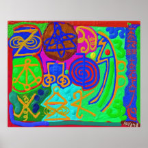 REIKI  n KARUNA HEALING SIGNS Poster