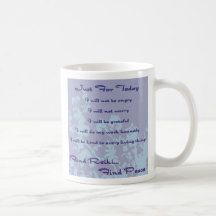 Reiki Principles Blue Mugs