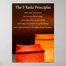 Reiki Principles with Luminarias Print