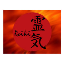 Reiki - red post cards