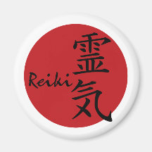 Reiki - red refrigerator magnets