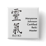 Reiki Symbol in Black Ink buttons