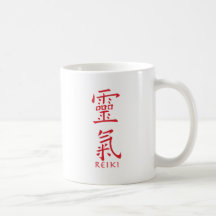 Reiki Symbol in Red Ink Coffee Mugs