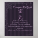 Reiki Symbol Principles Poster Just For Today