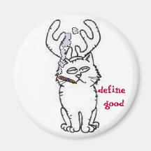 Reindeer Cat Define Good Refrigerator Magnets
