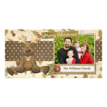 Reindeer Christmas Photo Card