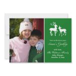 Reindeer Christmas (Season's Greetings Green) invitations