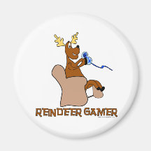 Reindeer Gamer Fridge Magnet