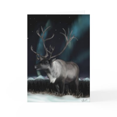 Reindeer Greeting card by aldana07