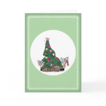 Reindeer Hiding Behind Christmas Tree
