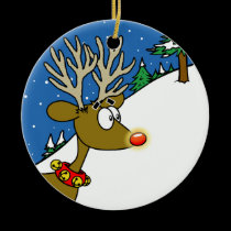 Reindeer Round Ornament ornaments