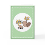 Reindeer Running With Jingle Bells Greeting Card