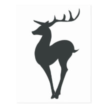Reindeer Silhouette Post Card