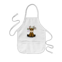 Reindeer with Coloured Stars Apron
