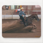Reining horse slide mouse pad