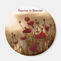 REJOICE Floral Design Refrigerator Magnets