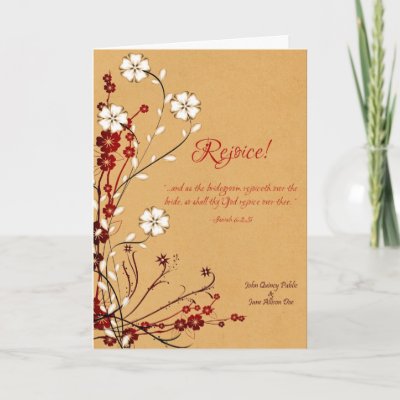 Rejoice OrientalStyle Wedding Invitation Greeting Card by 238Designs
