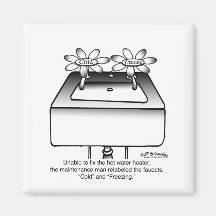 Relabel Faucets Cold & Freezing Fridge Magnet