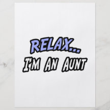 Relax, I'm an Aunt Personalised Flyer
