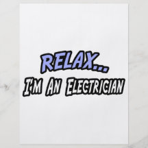 Relax, I'm an Electrician Full Color Flyer