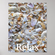 Relax Ocean Sand Poster