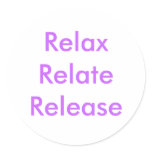Relax Relate Release stickers