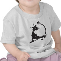 Relaxing Black Cat T-shirts