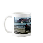 Relaxing by the Manhattan Skyline mugs