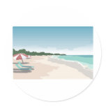 Relaxing Tropical Beach Scene stickers