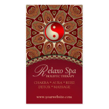 Relaxo Spa YinYang New Age Business Cards