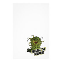 release the kraken stationery paper