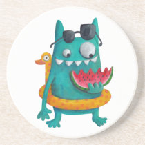 Relexed Summer Beach Monster coasters