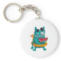 Relexed Summer Beach Monster keychains