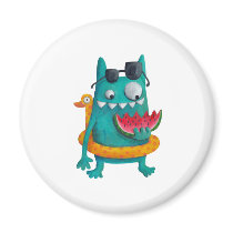 Relexed Summer Beach Monster magnets