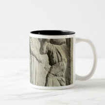 Relief depicting a delivery of wine mug