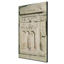 Relief depicting a wine merchant gallery wrap canvas