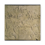Relief depicting circus games refrigerator magnet