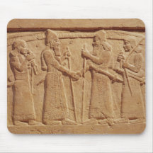 Relief depicting King Shalmaneser III Mouse Pads