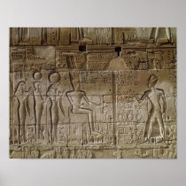 Relief depicting Seti I  making an offering Poster