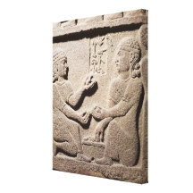 Relief depicting the son of King Araras Canvas Prints